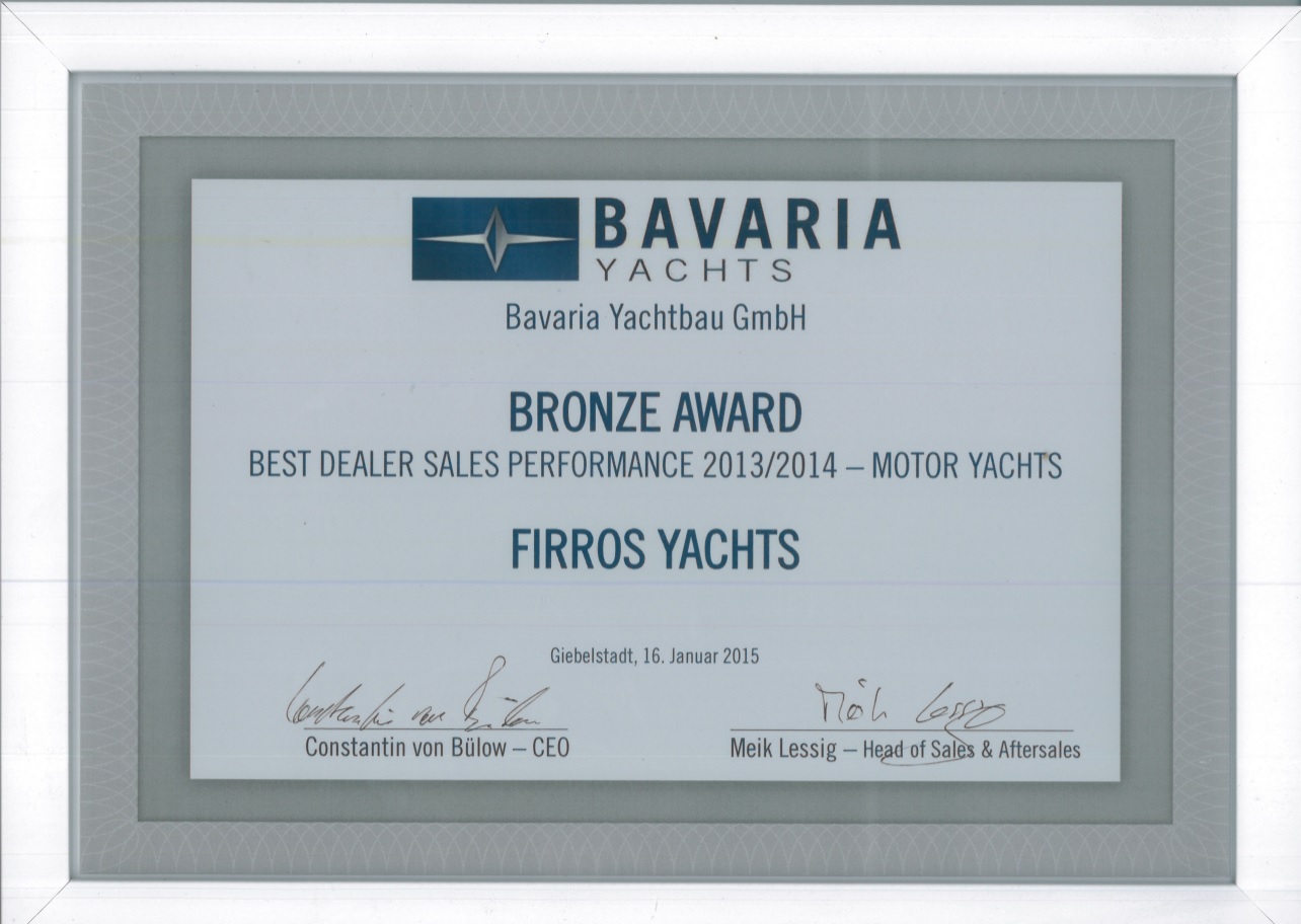 L'équipe Firros yachts Bavaria