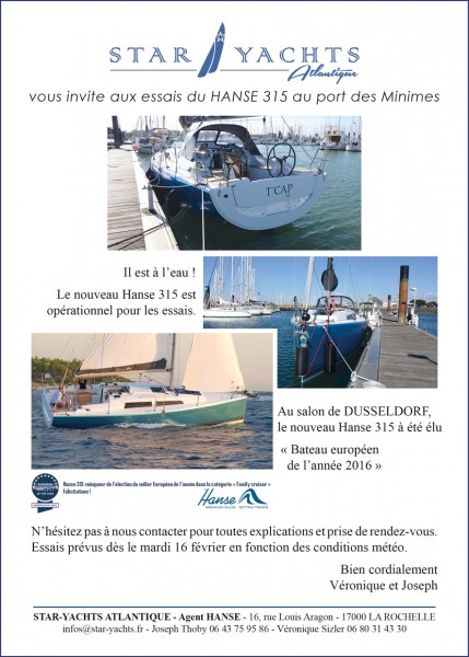 Essai Hanse 315 à la Rochelle